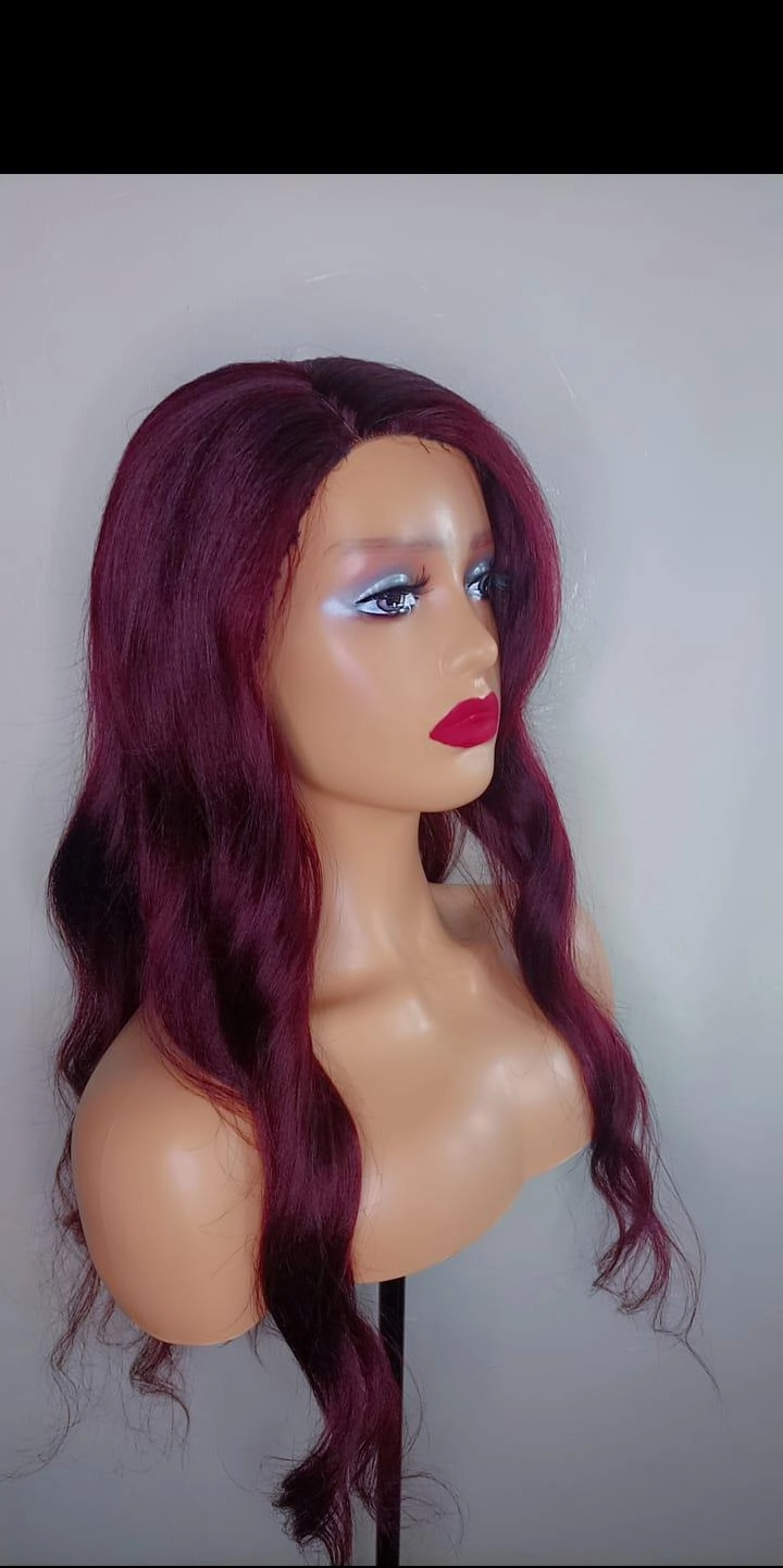 Semi human Closure wig